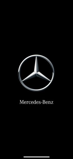 the mercedes benz logo on a black background