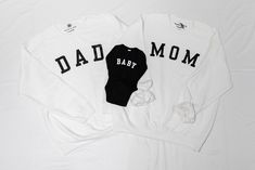 Mom Dad Baby Matching Outfits Family Matching Outfits Mom - Etsy Mom And Dad Sweatshirts, Baby Matching Outfits, Mom And Dad Shirts, Matching Outfits Family, Dad Outfits, Family Sweatshirts, Outfits Mom, Black Motherhood, Mom Dad Baby