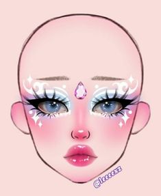 Makeup Charts, Makeup Drawing, Anime Makeup, Kawaii Makeup, Graphic Makeup, Improve Energy