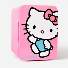 Cute Hello Kitty Multi-Color 6L 120v Mini Fridge/Cosmetic Cooler Color Hello Kitty, College Dorms, Cute Hello Kitty, Portable Cooler, Bottle Warmer, Girly Gifts, Office Essentials, Gifts Under 10, Mini Fridge