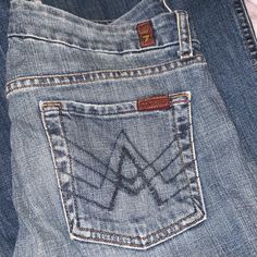 Beautiful A Pocket Jeans, Some Wear To The Underside Of The Cuffs, And Regular Factory Wear Seen With Lighter Denim. 055u704360 Worn A Few Times, Look Almost Brand New! Some Wear On Bottom Cuffs. Stamped Dmg, Nothing Else Visible Raising Funds For My Kitty’s Vet Bills; Make Offers! #Darkdenim #Apocket #Zipperfly #Premiumdenim #Namebrandjeans #Expensivejeans #Denim Expensive Jeans, 7 For All Mankind Jeans, Pocket Jeans, Light Denim, Premium Denim, Dark Denim, For All Mankind, Country Girls, 7 For All Mankind