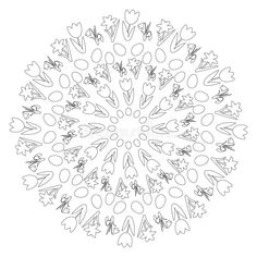 a snowflake with many different shapes and sizes royalty illustration