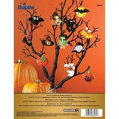 the halloween tree is decorated with decorations