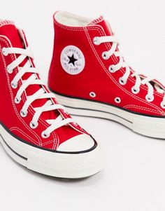 Converse Trendy, Trendy Converse, Zapatillas All Star, 70 Converse, Red High Top Converse, Red Chucks, Converse Red, Red Converse