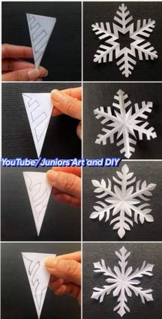 how to make a snowflake out of paper