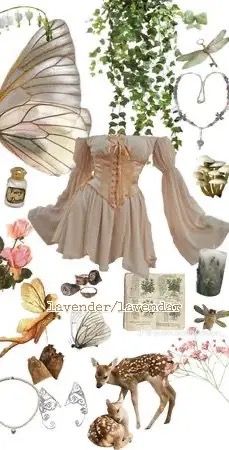 Faecore Aesthetic Outfits, Fairy Core Clothes Grunge, Nature Fairy Outfit Ideas, Fairycore Aesthetic Outfits Dresses, Glitter Fairy Cottage Core Outfits, Fairy Garden Outfit Aesthetic, Melanie Martinez Portal Aesthetic Outfits, Pink And Green Fairycore Outfits, Woodland Fairy Aesthetic Outfit