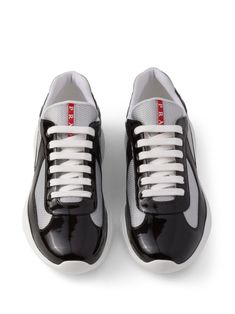 Find PRADA America's Cup Logo-patch Sneakers on Editorialist. black/grey leather patent finish mesh panelling logo patch at the tongue round toe front lace-up fastening branded insole chunky rubber sole Custom Low-top Patent Leather Sneakers With White Sole, Classic Low-top Patent Leather Sneakers, White Sole Patent Leather Sneakers With Rubber Sole, Lace-up Patent Leather Sneakers With Translucent Outsole, Low-top Patent Leather Sneakers With Rubber Sole, Patent Leather Lace-up Sneakers With Rubber Sole, Lace-up Patent Leather Sneakers With Rubber Sole, Classic Lace-up Patent Leather Sneakers, Patent Leather Sneakers With Rubber Sole