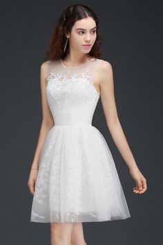 Looking for Homecoming Dresses in Tulle,Lace, A-line style, and Gorgeous Lace work? Newarrivaldress.com has all covered on this elegant ALEXANDRIA | A Line Sheer Whit Short Tulle Cocktail Dresses With Lace. Lace Dress With Illusion Neckline For Banquet, A-line Lace Patchwork Dress For Banquet, Sleeveless Lace Bodice Mini Dress For Wedding, Sleeveless Mini Dress With Lace Bodice For Wedding, Wedding Dress With Illusion Neckline And A-line Silhouette, Sheer Bodice A-line Dress For Banquet, A-line Banquet Dress With Sheer Bodice, A-line Dress With Lace Bodice, A-line Dress With Sheer Bodice For Banquet