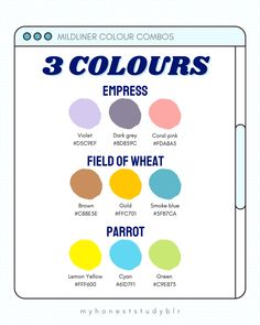 the color wheel for 3 colours in different colors, including blue, green, yellow and red