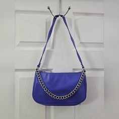 Wild Fable Color: Blue Nwot Faux Leather Small Shoulder Bag Purse With Chain Small Shoulder Bag, Wild Fable, Shoulder Bags, Color Blue, Faux Leather, Bag Lady, Purse, Shoulder Bag, Purses And Bags