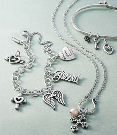 James Avery Blessed Charm James Avery Fishermen Charm, Spiritual Charms Necklaces For Mother's Day, Symbolic Nickel-free Jewelry For Anniversary, Symbolic Sterling Silver Engraved Charm Necklaces, Sterling Silver Dangle Jewelry With Heart Charm, Silver Dangle Charm Necklaces With Removable Charms, Silver Stainless Steel Charm Necklace With Heart Charm, Silver Pendant Charm Necklace With Removable Charms, Silver Stainless Steel Charm Necklace With Heart