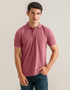 This warm pink pique polo adds a touch of playful charm to your wardrobe without compromising on sophistication. Crafted from breathable, hypoallergenic cotton, it is as gentle on your skin as it is on the planet. Effortlessly stylish and easy to care for, this versatile pink polo pairs perfectly with anything from jeans to chinos. 100% Cotton Contrast tape on vent and collar Regular fit Soft fabric finish Flat knit collar and ribbed cuffs 2-Button placket Anti-pilling fabric Tennis tail Classic Pink Collared Polo Shirt, Classic Pink Polo Shirt, Pink Cotton Polo Shirt With Polo Collar, Pink Cotton Polo Shirt, Polo Fashion, Maroon Shirts, Check Shirts, Polo Design, Pink Men