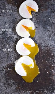 three hard boiled eggs on a baking sheet