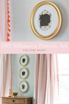 the diy silhouette portrait art is easy to make and perfect for any room in your home