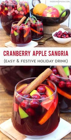 cranberry apple sangria is an easy and festive holiday drink