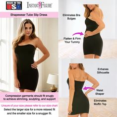 Discover elegance and comfort combined in the InstantFigure Silhouette Bandeau Shapewear Dress. This all-occasion strapless dress is your secret weapon for achieving a flawless silhouette, making it a must-have in your wardrobe. Whether you're attending a formal event or enjoying a casual outing, this slimming tube dress accentuates your curves, ensuring you look and feel your absolute best. Oakland, California Key Benefits: Powerful Allover Compression: Say goodbye to visible bulges with this d Fitted Shapewear Strapless Tube Top, Fitted Strapless Shapewear Tube Top, Seamless Fitted Strapless Dress, Stretch Strapless Seamless Dresses, Seamless Strapless Stretch Dresses, Seamless Stretch Strapless Dress, Fitted Strapless Seamless Dress, Strapless Fitted Seamless Dress, Strapless Bodycon Dress With Built-in Bra For Evening