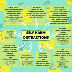 A few distractions for when your mind isn’t beinf very nice • #mentalwellness #bulletjournaling #mentalhealthjournal #recovery #selfcare #distract #distractiontechniques #mentalhealthmatters #mentalhealth #activities Mental Health Work Activities, Distraction Techniques, Coping Skills Activities, Mental Health Facts, Therapeutic Activities, School Social Work, Mental Health Therapy, Counseling Activities