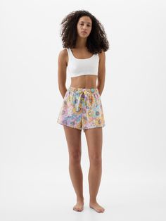 Poplin PJ Shorts | Gap Factory Pj Shorts, Sleep Shorts, Sleepwear & Loungewear, Stripes, Lounge Wear