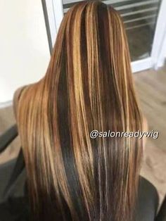 Swiss Glueless HD Lace Highlights Ombre Straight Wear Go SalonReadyWig – Salonready Wig Blond Highlight, Honey Blond, Hair Blond, Hair Streaks, Dyed Hair Inspiration, Hair Stylies, Brown Highlights, Lace Hair, Hair Inspiration Color