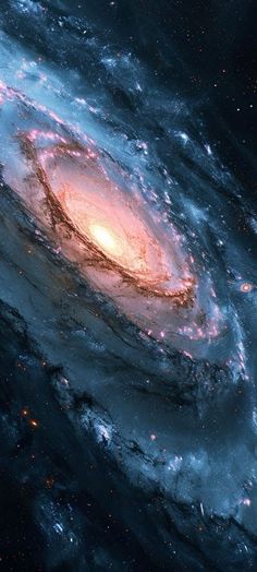 an artist's rendering of a spiral galaxy