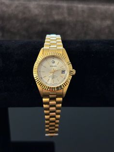 Discover elegance with the Vintage Gruen Gold-Toned Women's Watch. Featuring a classic gold-tone design and designed to fit a 6-inch wrist comfortably, this watch is an exquisite blend of style and sophistication. (has not been tested for functionality) Classic Gold, Women's Watch, Wrist Watches, The Vintage, Womens Watches, Wrist Watch, Jewelry Watches, Gold Tones, Gold