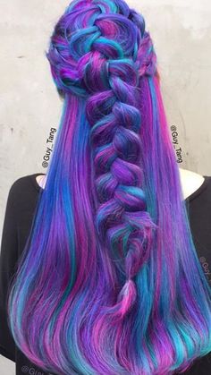 Unicorn Haircut, Haircut Tiktok, Unicorn Hairstyle, Rainbow Hair Color Ideas, Hair Spring