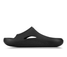 Soft LiteRide™ foam construction, Easy slip-on entry, Open round toe, Cupped footbed cradles feet, Durable outsole, Crocs™ branding details | Adults' Crocs Mellow Slide Sandals in Black Size Men's 3 / Women's 5 Slip-resistant Open Toe Slides For Outdoor Activities, Durable Open Toe Synthetic Slides, Durable Synthetic Open Toe Slides, Functional Slip-resistant Slip-on Sport Sandals, Slip-on Slip-resistant Foam Slides, Slip-resistant Foam Slip-on Slides, Durable Slip-on Sports Sandals, Durable Black Slip-on Sandals, Slip-resistant Foam Slip-on Sandals