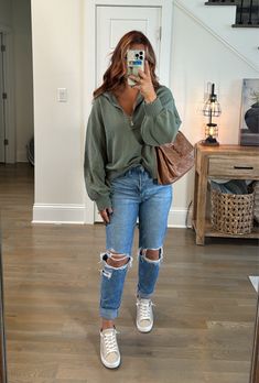 Simple Fall Outfits, Suns Out, Easy Fall, Quarter Zip, Fall Outfits, Autumn Fashion, Ootd, Autumn Outfits