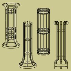 four different types of pipes and tubes