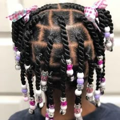 Braids And Beads, Black Baby Girl Hairstyles, Kids Curly Hairstyles, Toddler Hairstyles, Easy Hairstyles For Medium Hair