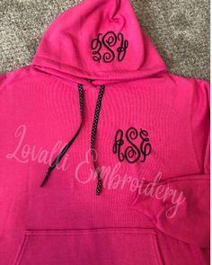 This listing is for a monogrammed HOODIE. If you'd like a 1/4 zip or crewneck please order through those specific listings in my shop These comfy hoodies are extremely soft and are perfect for the cooler months throughout the year! Hoodies are unisex and run true to size. To order, provide the following information: 1.) Hoodie color and thread color 2.) Monogram in first, last, middle order Example: cRm (Cara Marie Robins) Message me for custom items, additional personalization, or bulk orders! Initial Hoodie, Monogram Hoodie, Monogram Pullover, Hoodie Personalized, Monogram Sweatshirt, Custom Ribbon, Hoodie For Women, Womens Hoodies, Custom Clothing