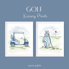 the golf nursery prints are available for purchase