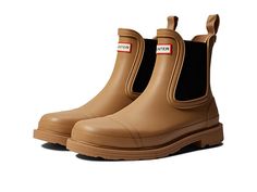 Hunter Commando Chelsea Boot - Women's Boots : Tawny : Note: Select your US size. Please be advised, the product and box will display UK, US and Euro sizing. For US sizing, both men's and women's sizing is displayed. Men's sizing is represented by M and women's sizing is represented by F. Rediscover technological edge for your feet wearing Hunter Commando Chelsea Boot for women. Synthetic upper. Textile lining and insole. Round toe. Elastic side gussets. Nylon pull-tab. Low block heels. Slide cl Chelsea Rain Boots Women, Womens Hunter Boots Outfit, Hunter Commando Boots Outfit, Chelsea Hunter Boots Outfit, Waterproof Fall Chelsea Boots Ankle-high, Hunter Chelsea Boots Outfit, Casual Non-slip Winter Rain Boots, Hunter Commando Boots, Winter Slip-resistant Rain Boots