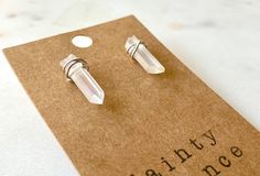 ✨High Quality Crystals in High Quality Stro by and Sturdy Wire Studs!✨ Tiny Ange Aura Crystal Quartz wrapped in gold, silver, or rose gold wire. These studs are unique and one of a kind. Easy to wear and goes with any outfits. Not two crystals will look exactly the same but they are picked out where shape and size are as close as possible. -⭐️Options- Sterling Silver 14k gold filled 14k Rose gold filled --Hypoallergenic-- 24k Gold plated Rose gold plated Fine Silver plated ⭐️These studs will com Minimalist Wire Wrapped Crystal Earrings As Gift, Minimalist White Crystal Earrings, Minimalist Crystal Earrings For Gift, Minimalist Clear Crystal Earrings For Gift, Minimalist Clear Crystal Earrings Gift, Wire Wrap Earrings, Raw Stone Earring, Aura Crystals, Wrap Earrings