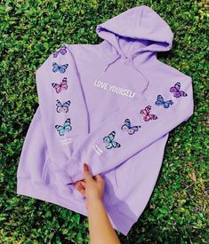 Broken Butterfly, Teenage Outfits, Tokyo Street Fashion, Hoodie Aesthetic, Purple Hoodie