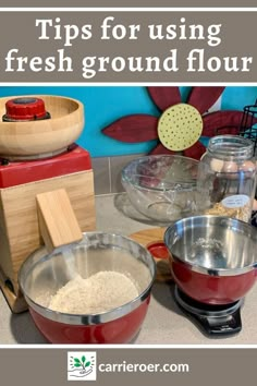 Tips for using fresh ground flour Stone Ground Flour Bread Recipe, Freshly Milled Wheat Recipes, Fresh Milled Grain Recipes, Fresh Milled Sourdough Bread, Mockmill Recipes, Fresh Milled Recipes