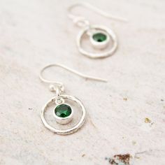 May Birthstone Earrings, Emerald Jewelry, May Birthday Gift, May Birthstone Jewelry, May Earrings, Sterling Silver Emerald Lovely May Birthstone Garnet Earrings. For babies born in May the emerald is the perfect gem to represent their birthstone. Rustic, sterling silver twig rings (14mm in diameter), surround beautiful green lab created emeralds set in sterling silver. Simple and elegant, perfect gift for a May birthday. Available in all birthstones. STONES AVAILABLE: * Garnet (January) * Amethy Twig Rings, Twig Ring, Earrings Emerald, May Birthday, Lab Created Emerald, Birthstone Earrings, May Birthstone, Garnet Earrings, Birthstone Earring