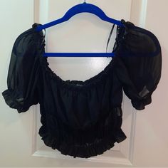 Brand New Without Tags And Never Worn! Super Flattering Can Be Worn As Capped Sleeves Or Off The Shoulder Lined Over Chest - Can Be Worn Without Bra Sheer Crop Top, Without Bra, Capped Sleeves, Forever 21 Tops, Cap Sleeves, Off The Shoulder, Forever 21, Crop Top, Womens Tops