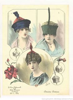 1910 Hairstyles, 1910 Hair, Paris Date, Edwardian Fashion, Fashion Plates, S N, Vintage Images, Hats Vintage, Victorian Fashion