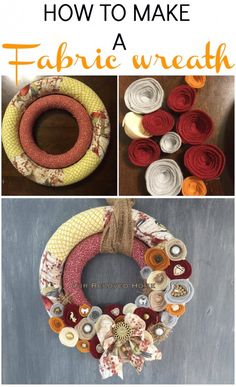 how to make a fabric wreath