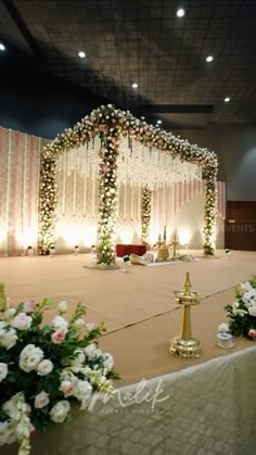 Traditional Engagement Decor, Wedding Decorations Indian Stage, Traditional Mandap Decor, Wedding Mandap Decoration, Small Frocks, Mandap Decoration, Indian Wedding Stage, Haldi Decoration, Mandap Design