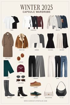 Winter 2025 Capsule Wardrobe Mix Match Outfits, Classy Winter Outfits, Winter Capsule Wardrobe, Fashion Capsule, Fall Fits, Current Fashion Trends, Seasonal Fashion, New Wardrobe, Elegant Woman