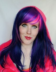 SPARKLE and SHINE wig // Twilight Sparkle // Purple Pink Lolita Unicorn Fairy Hair // Long Silky Straight Wave. $90.00, via Etsy. Unicorn Fairy, Fairy Hair, Sparkle And Shine, Hair Long, Twilight Sparkle