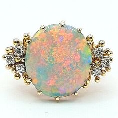 ad eBay - Ladies Yellow Gold 14ct (585, 14k) High Quality Natural Opal Ring W/ Val-$10,750 - Buy Now, click the link (eBay) Classic Multi-stone Opal Ring For Formal Occasions, Classic Round Multi-stone Jewelry, Formal Yellow Gold Round Opal Ring, Formal Yellow Gold Opal Ring, Classic Multi-stone Opal Ring, Vvs Clarity Opal Ring For Formal Occasions, Classic Multi-stone White Gold Opal Ring, Antique 14k Gold Opal Ring, Formal 14k Gold Multi-stone Opal Ring