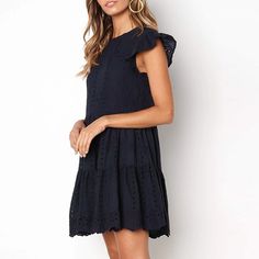 FREE SHIPPING Hollow Out Ruched A-Line Ruffles Mini Dress JKP1819 Sundress With Ruffle Hem In Mini Length, Sleeveless Mini Sundress With Ruffle Hem, Summer Sleeveless Midi Dress With Ruffles, Summer Sleeveless Mini Dress With Ruffles, A-line Sleeveless Sundress With Ruffles, Casual Sleeveless Midi Dress With Ruffle Hem, Black Sleeveless Mini Dress With Ruffles, Black Mini Sleeveless Dress With Ruffles, Ruffled Sleeveless Dress For Vacation