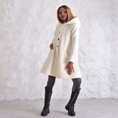 Wool Coat, Winter Designer Coat, Hoodie Women, Plus Size ClothingBeautiful hooded coat made of BOILED WOOL.The lining is from viscose and acetate.Two side pockets and buttons.So comfortable and trendy.Perfect idea for gift.Easily combined and suitable for every occasion.🌟 We have worldwide EXPRESS shipping for 2-3 days delivery, depending on your location.We can create the item according to all your personal measures without charging you any extra fees.Visit the rest of my shop: www.etsy.com/sh Boiled Wool Coat, Hooded Wool Coat, Hooded Winter Coat, Wool Winter Coat, Sleeveless Dresses Casual, Maxi Coat, Hoodie Women, Plus Size Coats, Hoodie Coat