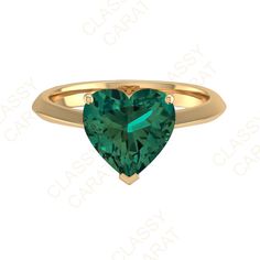 Emerald Heart Solid Gold Ring Emerald Promise Ring Heart Shape Emerald Engagement Ring Solitaire Emerald Ring Emerald Women Wedding Ring Details info: Metal:  14K and 18K Solid Gold/White Gold/Yellow Gold/Rose Gold available to customize, please feel free to contact us. Ring:  Band Thickness 1.30mm Width 2.5mm Approximately   Gem Details: Center Stone: Lab Emerald 9 mm, Approximately  Clarity: A++  Cut: Heart Cut    Custom Orders:  1. We take orders for the Rings, Pendants, Necklaces, Earrings, Luxury Green Heart Cut Emerald Ring, Emerald Heart Ring, Luxury Green Heart Cut Rings, Heart-shaped Emerald Rings For Wedding, Elegant Heart-shaped Emerald Ring For Anniversary, Heart-shaped Yellow Gold Diamond Ring With Center Stone, Yellow Gold Jewelry For Valentine's Day, Classic Green Heart Cut Rings, Heart-cut Emerald Ring For Formal Occasions