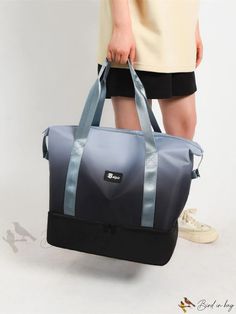 Bird in Bag - Foldable Large Capacity Business Trip Travel Bag for Men and Women - Fashionable for Long Distance Travel Versatile Durable Bag For Daily Use, Versatile Durable Bags For Daily Use, Trendy Gray Bag For Outdoor Activities, Gray Large Capacity Bag For Outdoor, Casual Gray Travel Bag With Large Capacity, Functional Gray Travel Bag With Large Capacity, Functional Large Capacity Gray Travel Bag, Durable Gray Casual Bag, Casual Durable Gray Bag