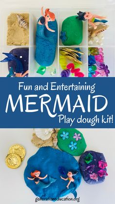 an ocean themed play dough kit with mermaids