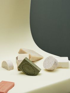 several different types of soaps on a table